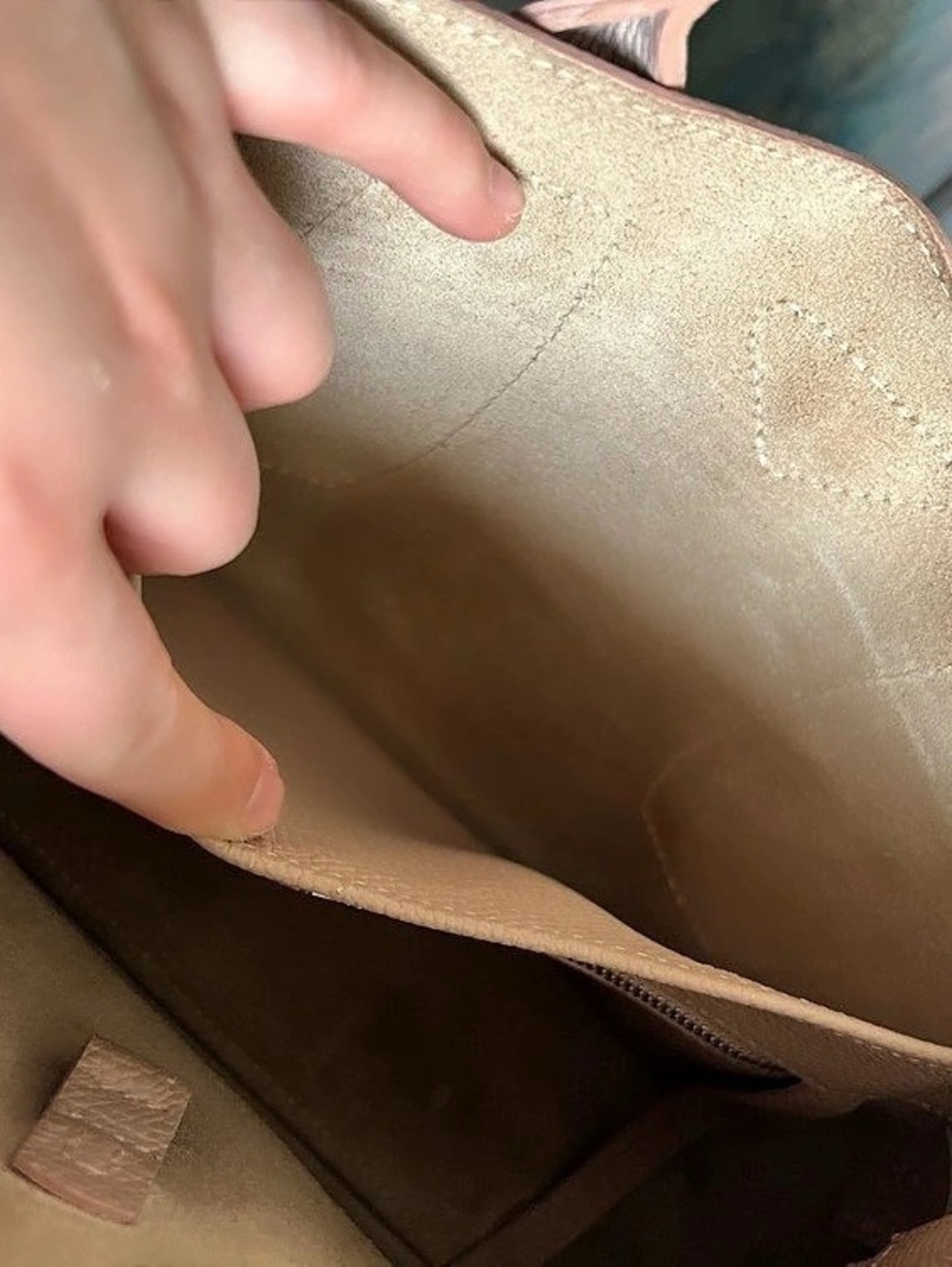 Longchamp Le Roseau Top Handle Bag Le Top Handle Leather Tote in Pink/Nude - Picture 10 of 12